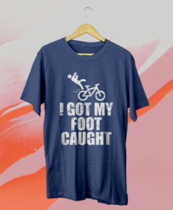 i got my foot caught funny bike fall joe biden t-shirt