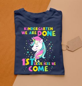 kindergarten graduation magical unicorn t-shirt