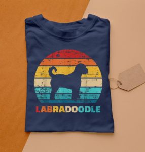 labradoodle vintage retro t-shirt