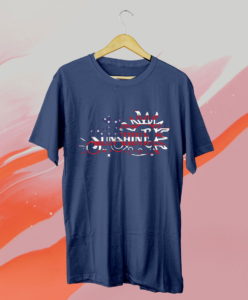 little sunshine us american flag 4th of july fourth t-shirt