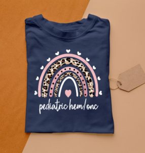 pediatric hem-onc rainbow pediatric hematology oncology t-shirt