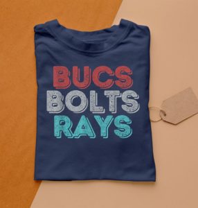 retro vintage bucs bolts rays t-shirt