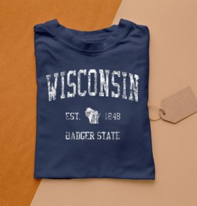 wisconsin est 1848 badger state t-shirt