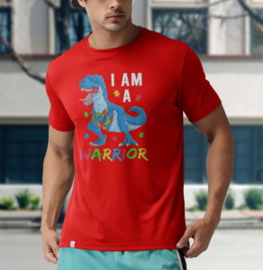 autism dino autism awareness t-rex dinosaur t-shirt