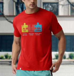 autism elements periodic table awareness asd t-shirt