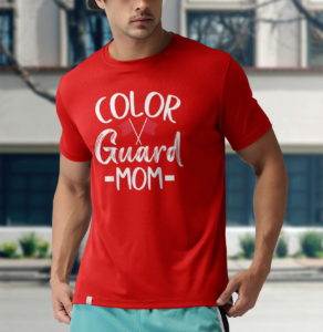 color guard mom funny high school color guard flag t-shirt