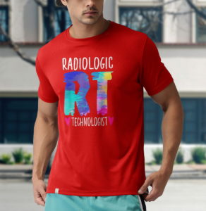 colorful radiologic technologist rt radiology x-ray rad tech t-shirt