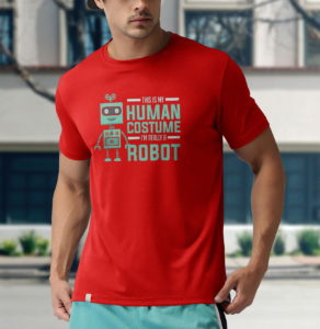 cool robot funny robot technology t-shirt