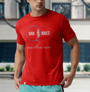dad jokes where the magic happens t-shirt