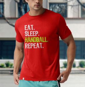eat sleep handball repeat player t-shirt