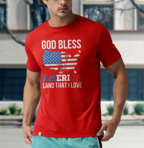 god bless america land t-shirt