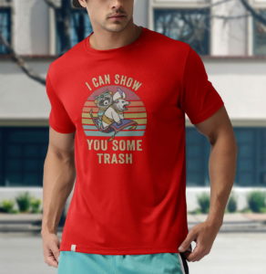 i can show you some trash funny vintage racoon unisex t-shirt