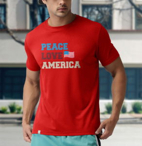 peace love america t-shirt