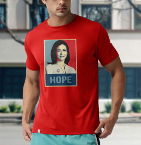 sheryl sandberg the hope design unisex t-shirt