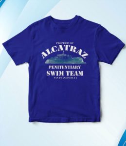 alcatraz swim team t-shirt