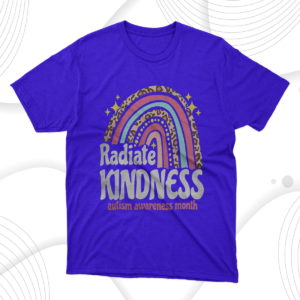 autism world awareness leopard rainbow radiate kindness t-shirt