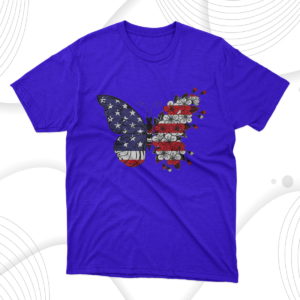 butterfly 4th of july shirt women american flag patriotic t-shirt