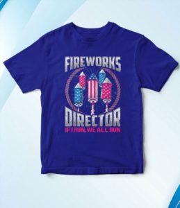 firework director technician i run you run 4th of july t-shirt