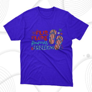 flip flops fireworks and freedom 4th of july t-shirt