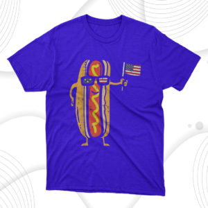 hotdog sunglasses american flag usa funny 4th of july fourth t-shirt