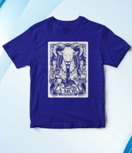 la mort tarot card occult satanic tarot reader reading t-shirt
