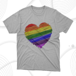 pride flag i love lgbt rainbow colored heart t-shirt