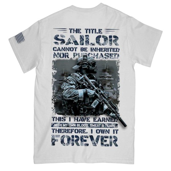 the title sailor all over print t-shirt, white veteran shirt