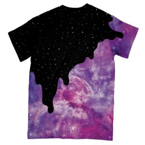 the whole galaxy in my skull all over print t-shirt