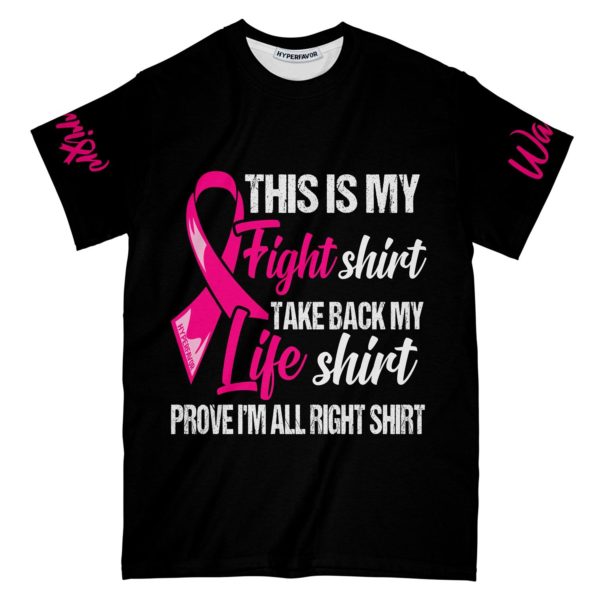 this is my fight shirt breast cancer awareness aop t-shirt