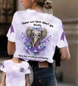 those we love don't go away alzheimer's awareness all over print t-shirt