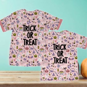 trick or treat halloween all over print t-shirt