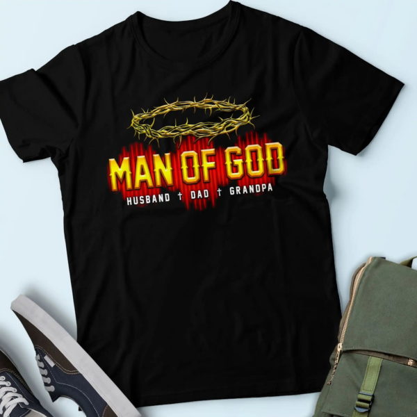 unique gifts for dad, man of god husband dad papa t shirt