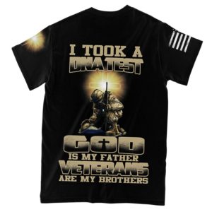 veteran i took dna test all over print t-shirt