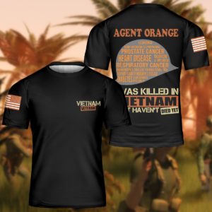 vietnam veteran the war is over but the battle continues agent orange dioxin aop t-shirt