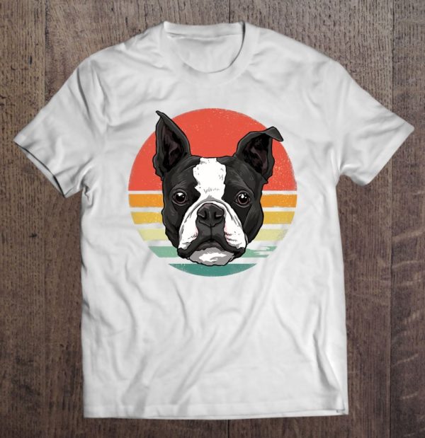 vintage boston terrier dog breed animal whisperer pet lover t-shirt