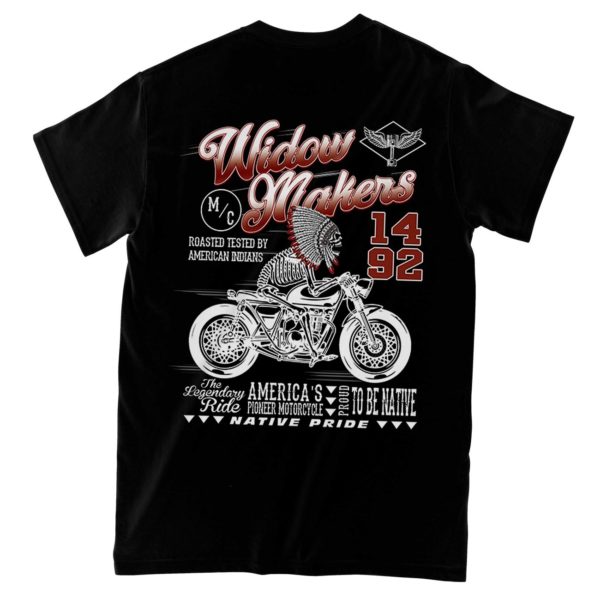 widow makers shirt, american indians, the legendary ride all over print t-shirt