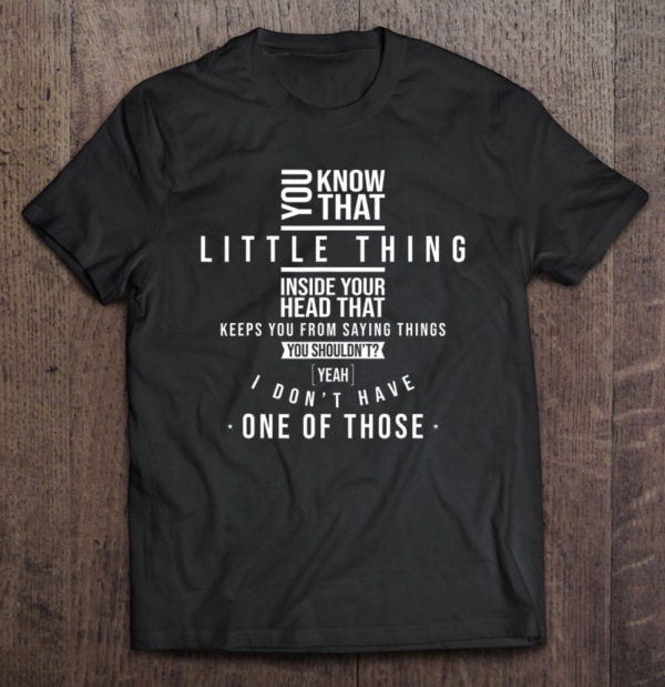 you know the little thing sarcasm cool funny sarcastic t-shirt