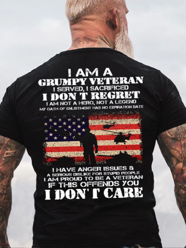 i am a grumpy veteran i dont care casual t shirt 1mpmx