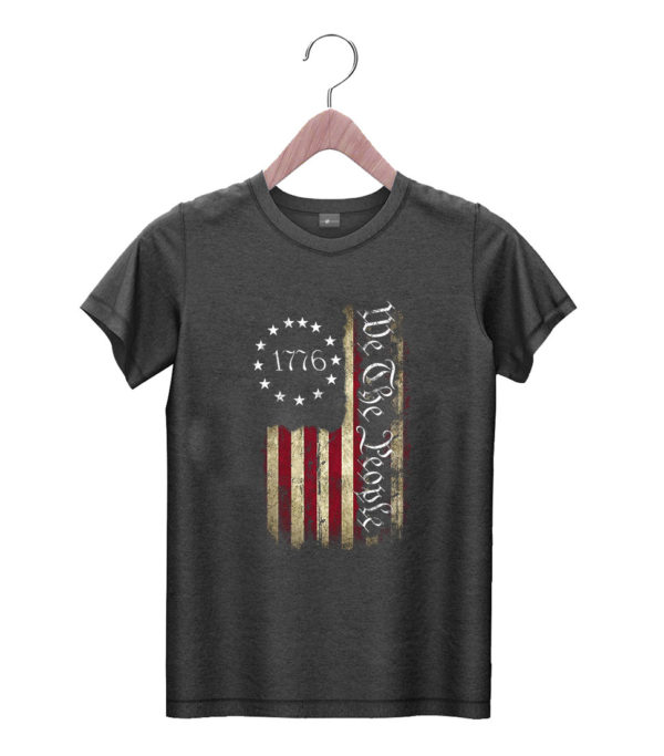 t shirt black 1776 we the people patriotic american constitution qfepw