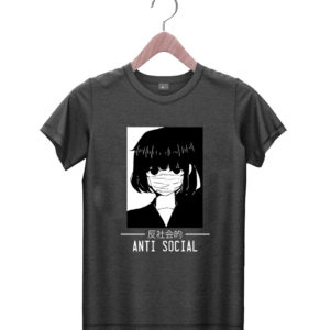 t shirt black anti social japanese text aesthetic vaporwave anime 20Fsr
