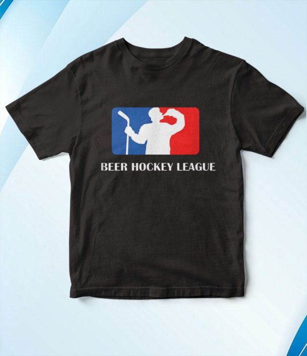 t shirt black beer hockey league qehkz