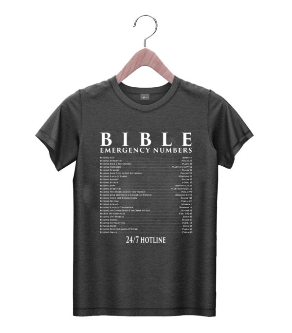 t shirt black bible sweatshirt emergency verse number 984sp