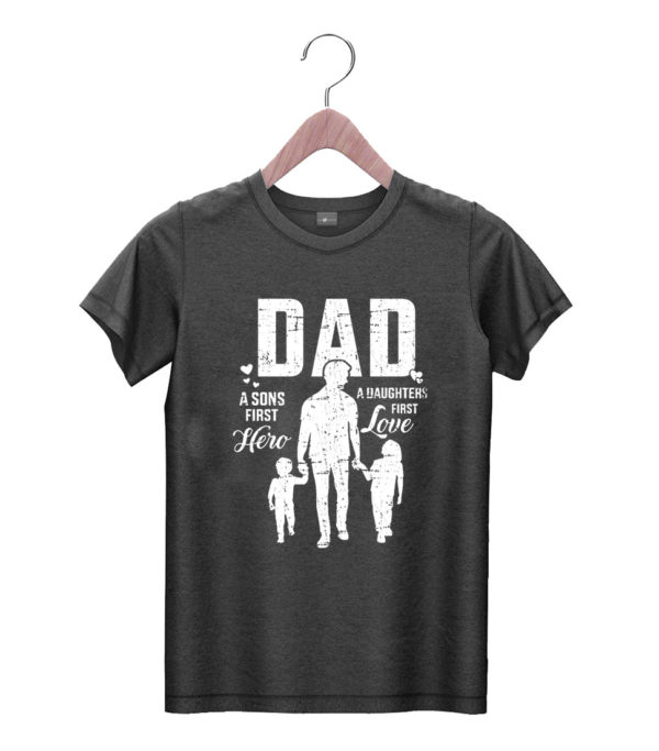 t shirt black dad sons first hero daughters love dcx4v