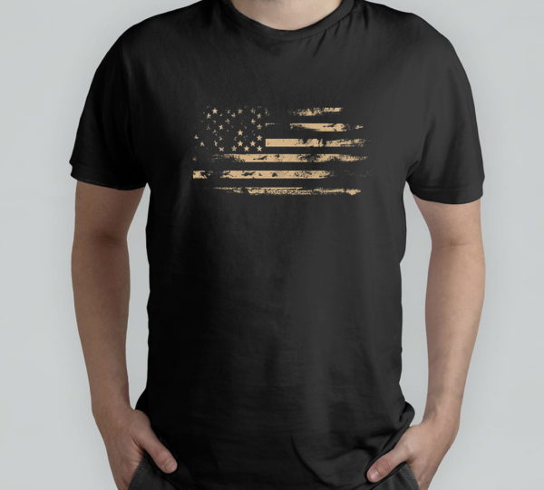 distressed american flag - vintage usa flags patriotic t-shirt
