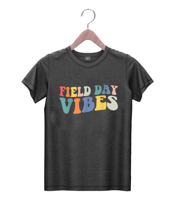 t shirt black field day vibes teacher student cool last day of school auhm6