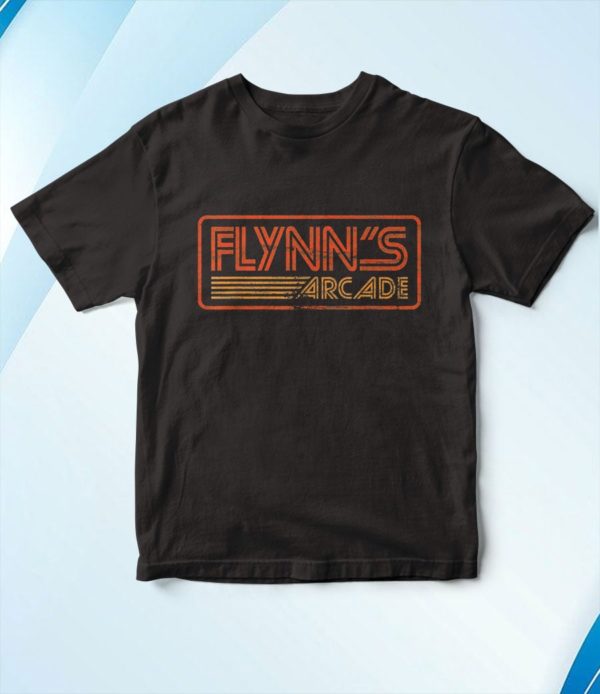 t shirt black flynns arcades 80s retro nirm6