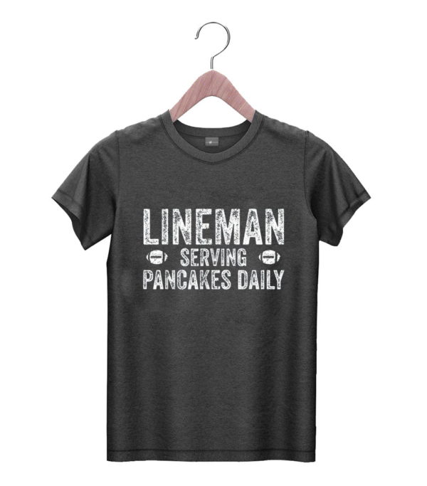 t shirt black football lineman serving pancakes daily b0zzq