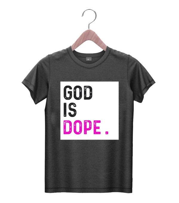t shirt black god is dope purple funny christian faith believe elk8y