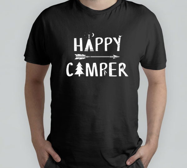 happy camper camping t-shirt