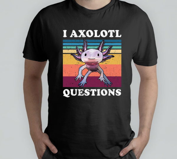 i axolotl questions shirt kids cute axolotl t-shirt